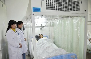 南京市江寧醫(yī)院血液科引進兩臺層流床應(yīng)用于化療后粒缺伴感染患者